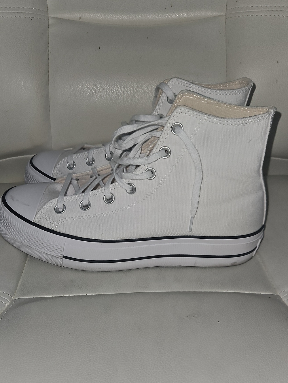 Converse White High-Top Canvas Sneakers